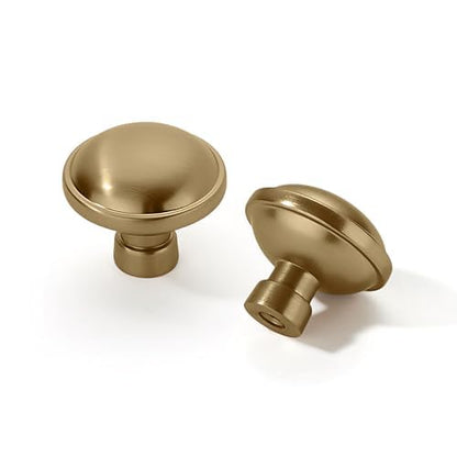 khtumeware 20 Pack 1-1/4 inch Brushed Brass Cabinet Knobs - Brushed Gold Drawer Knobs for Dresser & Kitchen Drawers - color: Brushed Brass, size: 1-1/4"(32mm)