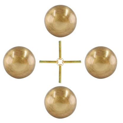 Jiozermi 4 Pack Mini Round Solid Brass Knobs, 3/4 Inch, Bronze - color: Bronze, size: 3/4 Inch(18.8mm)