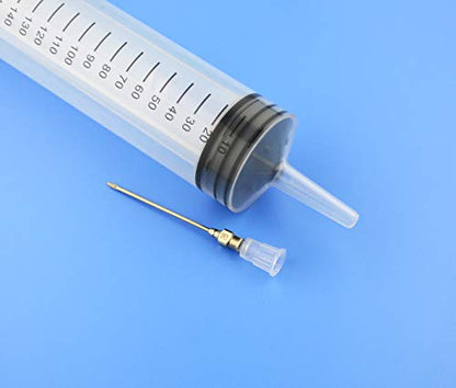2Pcs-150ml syringe, 150cc syringe,Kitchen syringe glue syringe plastic syringe, large volume syringe with needle, dispensing syringes (150ml) - size: 150ml