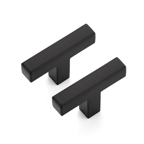 Ravinte Matte Black Cabinet Handles Solid Cabinet Pulls Single Hole, 5 Pack - color: Black, size: Single Hole