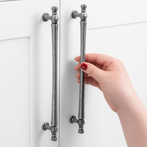 7-1/2 Inch Antique Iron Cabinet Pulls 5 Pack French Style P2408 - color: Antique Iron, size: 7-1/2" Hole Centers-5 Pcs