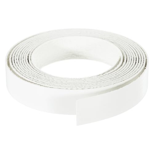 uxcell Edge Banding, 3/4 Inch x 9.84ft Pre-Glued Wood Veneer Edging Iron-on Flexible Edge Banding for Cabinet Repair Furniture Restoration, Warm White - color: White, size: 3/4 Inch x 9.84ft