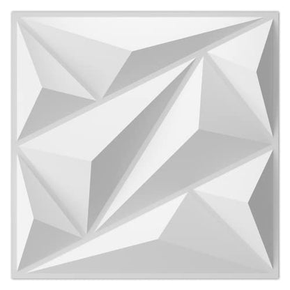 Art3dwallpanels 33 Pack 3D Wall Panels Diamond, White, 12''x12'' - color: White, size: 33 Pack
