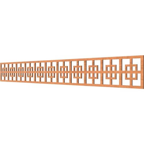 46 1/4"W x 6"H x 1/4"T Cambridge Fretwork Moulding, Cherry - color: Cherry, size: 6-in. H x 0.25-in. T