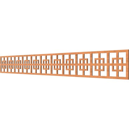 46 1/4"W x 6"H x 1/4"T Cambridge Fretwork Moulding, Cherry - color: Cherry, size: 6-in. H x 0.25-in. T