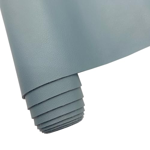 Soft Smooth Faux Leather Fabric Solid Color Vegan Synthetic Imitation Leather Fabric 16" x 54” Large Size for Upholstery Crafts, DIY Sewings, Earrings Bows Wallets Making (Light Blue) - color: Light Blue