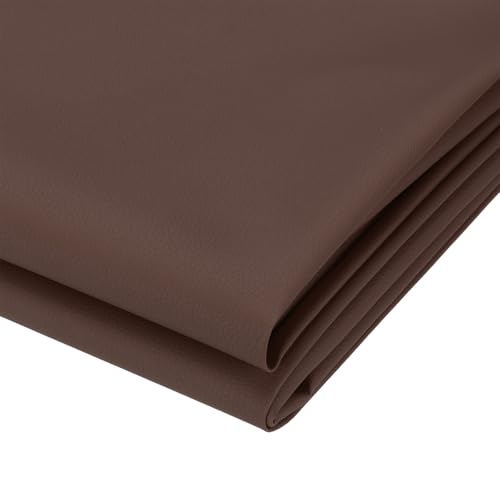 PATIKIL 63x39.4in Faux Leather Sheets, Faux Leather Fabric Sheets Vinyl Fabric Synthetic Soft Waterproof PVC for Replacement Upholstery Car Furniture Sofa Boat Marine, Coffee - color: Coffee