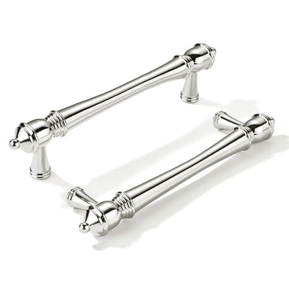 khtumeware 2 Pack 3-1/2 inch(89mm) Hole Center Virbant Polished Nickel Cabinet Pulls Heavy-Duty Solid Cabinet Hardware Drawer Pulls Hardware Suitable for Kitchens bathrooms and Dressing Tables - color: Polished Nickel, size: 3-1/2inch(89mm) hole center