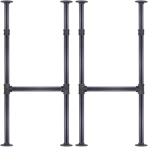 38x14 in H-Shape Bar Height Pipe Table Legs 2 Pack - size: 38'' x 14''