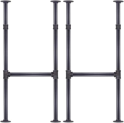 38x14 in H-Shape Bar Height Pipe Table Legs 2 Pack - size: 38'' x 14''