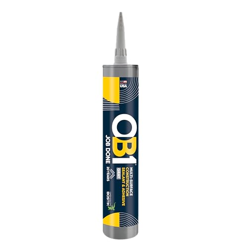 OB1 Universal Caulk Sealant & Adhesive Gray 10.1oz - 1 Cartridge - color: Gray, size: 10.1oz