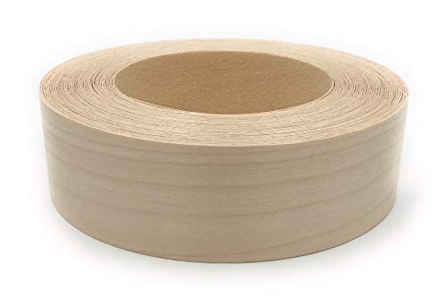 Edge Supply Birch 3" X 25 ft Roll, Wood Veneer Edge Banding Preglued, Iron on with Hot Melt Adhesive, Flexible Wood Tape Sanded to Perfection. Easy Application, Made in USA - size: 3" x 25'