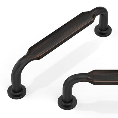 10 Pack Oil Rubbed Bronze Cabinet Pulls 3.75 Inch(96mm) Kitchen Cabinet Handles Cabinet Hardware for Drawer Pulls - color: Oil Rubbed Bronze, size: 3.75" Hole Center