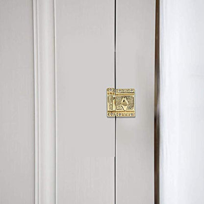 A29 Cabinet Latch, Solid Brass, Polished Lacquered, Windsor Knob - color: Polished Lacquered-D