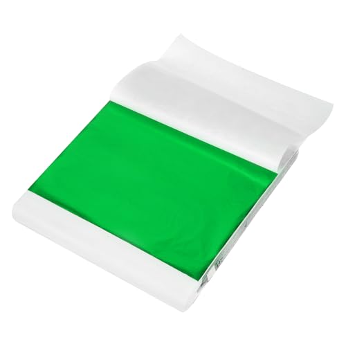 MECCANIXITY 300 Pcs Gold Leaf Sheets 5.5" x 5.5" Imitation Gold Foil Sheets for Crafts,Picture Frames,Sculpture,Nails and DIY Arts Decoration,Green - color: Green