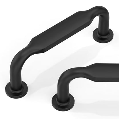 10 Pack Matte Black Cabinet Pulls 3 Inch(76mm) Kitchen Cabinet Handles Cabinet Hardware for Drawer Pulls - color: Matte Black, size: 3" Hole Center