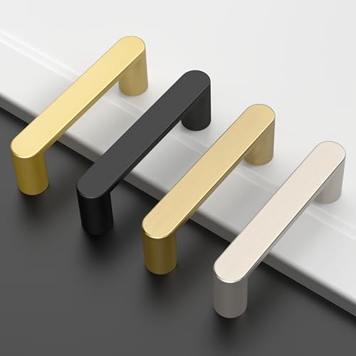 Amerdeco 10 Pack ZH0005MB Matte Black Cabinet Pulls 3" - color: Matte Black, size: 3" hole center