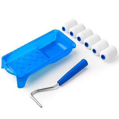 2 Inch Foam Paint Roller Covers*20 pcs and Paint Roller Set(Paint Tray, Roller Frame, Roller Covers)