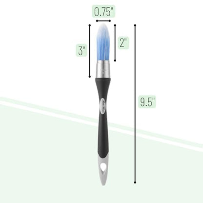 Bates- Trim Brush, 0.75 Inch, Edge Painting Tool, Trim Paint Brushes, Trimmer Edger, Trim Brush - color: Gray-black, size: 0.75 inch, 1 Pack