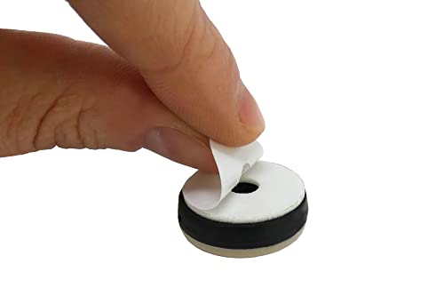 Shepherd SlideGlide 7/8" Round Adhesive Furniture Sliders for Carpet, Heavy-Duty Protective Furniture Moving Pads with Self-Adhesive or Screw-On Application, Set of 8, Beige - size: 0.875 inch