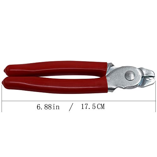 HARDK Hog Ring Pliers Set Straight, 300 PCS Galvanized Hog Rings - Perfect for Furniture Upholstery, Auto Upholstery, Plastic Meat & Sausage Casings - style: Straight & 300 PCS