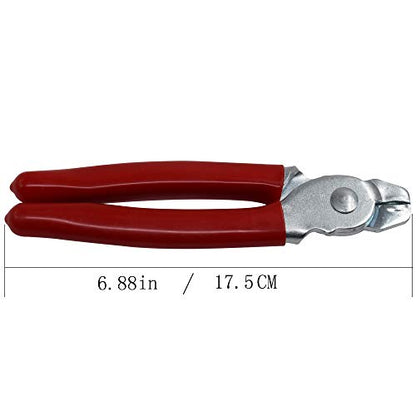 HARDK Hog Ring Pliers Set Straight, 300 PCS Galvanized Hog Rings - Perfect for Furniture Upholstery, Auto Upholstery, Plastic Meat & Sausage Casings - style: Straight & 300 PCS