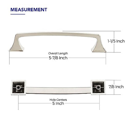 30 Pack Kitchen Cabinet Handles 5 Inch Brushed Nickel Cabinet Pulls - color: Brushed Nickel, size: 5 Inch Hole Centers