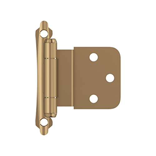 Amerock 1 Pair 3/8" Inset Champagne Bronze Self-Closing Face Mount Hinge