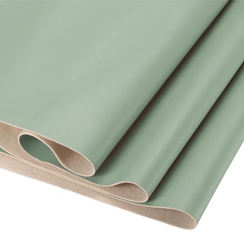 DMiotech 1 Pack 14 Inch x 53 Inch Faux Leather Sheet Furniture Cover Napa Skin Olive Green PU Leather Roll for Handmade DIY Craft Projects - color: Olive Green