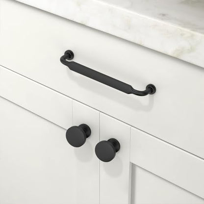10 Pack Matte Black Cabinet Pulls 5 Inch(128mm) Kitchen Cabinet Handles Cabinet Hardware for Drawer Pulls - color: Matte Black, size: 5" Hole Center