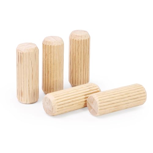 3/8" x 1" Wooden Dowel Pins - FoDau770 Beech Wood Dowel Rods - 200 Pcs - size: 3/8" x 1"