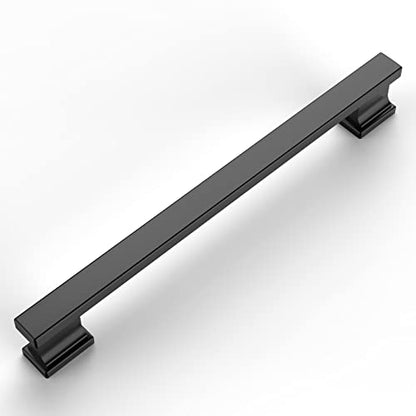 Amerdeco 10 Pack Matte Black Cabinet Pulls 7.5" - color: Matte Black, size: 7.5" hole center
