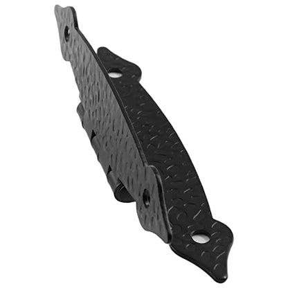 Murtenze 3.5 Inch Black Antique H Hinge 4 Pack Cold Rolled Steel - color: Black