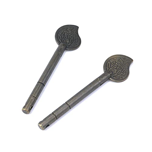 Crapyt Door Lock Latch, L8.6cm/3.39", Bronze Antique Chinese Style, 2 PCS