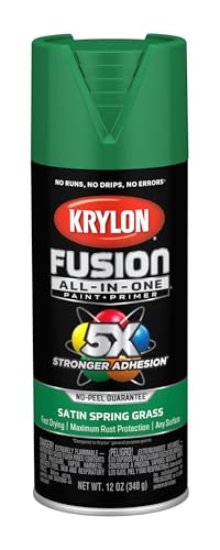 Krylon Fusion All-In-One 12 Oz. Satin Spray Paint, Spring Grass - 1 Each - color: Spring Grass, size: 1 Count (Pack of 1), style: Satin