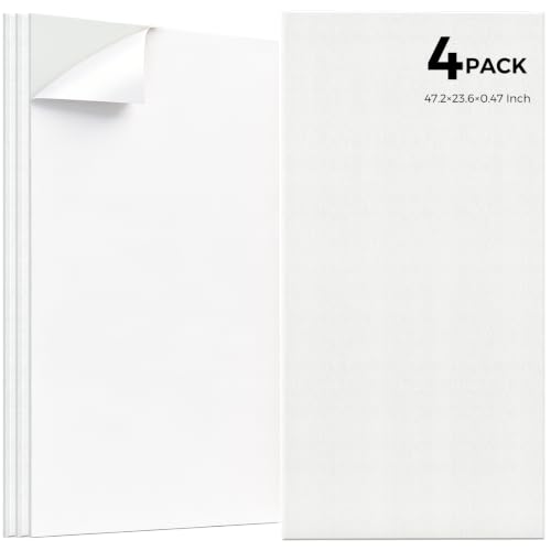 TO-TH Soundproof Wall Panels Thickened Sound Absorbing Panel 4 Pack, White - color: White, size: 4 Pack
