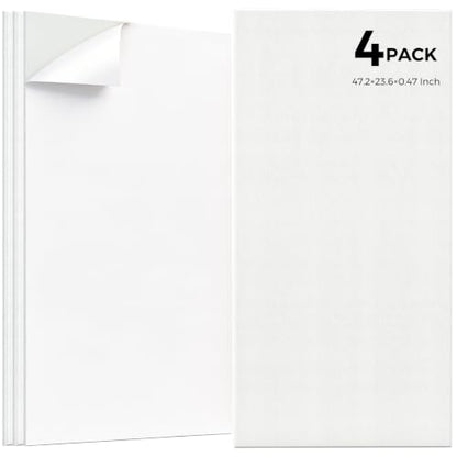 TO-TH Soundproof Wall Panels Thickened Sound Absorbing Panel 4 Pack, White - color: White, size: 4 Pack