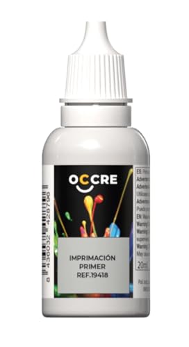 OcCre Premium Quality Satin Acrylic Paint, Primer and Stains for Display Models, Sold Individually (Grey Primer 20 ml) - color: Grey Primer 20 ml