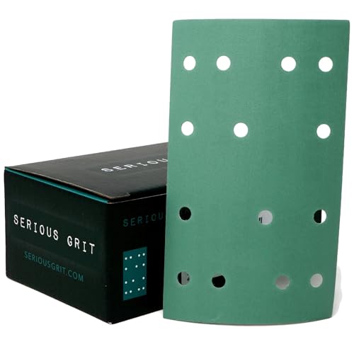 Serious Grit - 3" x 5" (80x133mm) 14-Hole P400 Grit Sandpaper - 50 Pack Box - style: 400 Grit