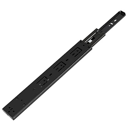 SEUNMUK 6 PCS 3 Pairs 10 Inches Push to Open Drawer Slides, 3-Fold Full Extension Drawer Slides Side Mount Ball Bearings with Mounting Screws for Kitchen Cabinets, Table Drawers - size: 10 Inch
