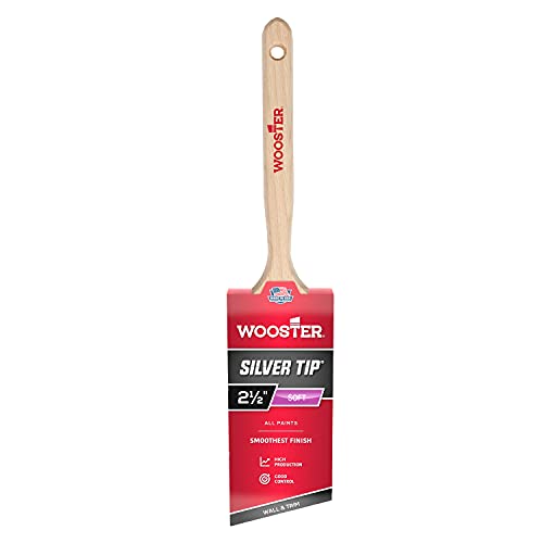 Wooster Brush 5221-2-1/2 Silver Tip Angle Sash Paintbrush, 2-1/2-Inch (Pack of 6) - size: 2 1/2" (Pack of 2)