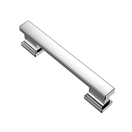 Alzassbg 3-3/4" Polished Chrome Cabinet Pulls 10 Pack, AL3061CP - color: Polished Chrome, size: 3-3/4" Hole Center