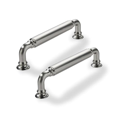 10 Pack 3-1/2 Inch Hole Center Brushed Satin Nickel Cabinet pulls Heavy-Duty Solid Cabinet Handle Hardware Suitable for cabinets Dressers Kitchens and Bathroom cabinets. - color: Brushed Satin Nickel, size: 3-1/2 inch Hole Center