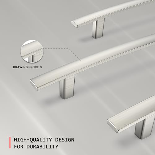 homdiy 20 Pack Brushed Nickel Cabinet Pulls Solid Zinc Alloy, 6-1/4 Inch CC - color: Brushed Satin Nickel, size: 6-1/4 Inch Hole Center