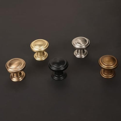 10 Pack Kitchen Cabinet Handles Brushed Brass Cabinet Knobs Gold Drawer Knobs Solid Kitchen Hardware - color: Brushed Brass, size: Knobs