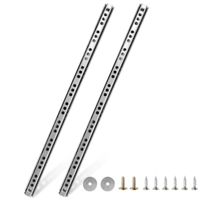 13.5 Inch Ball Bearing Drawer Slides - 2 Fold Metal Drawer Tracks - 4pcs - size: 13.5 Inch