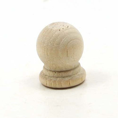 Mylittlewoodshop Pkg of 12 - Finial Dowel Cap - 3/4 inches Tall with 1/4 inch Hole Unfinished Wood (WW-DC8052-12)