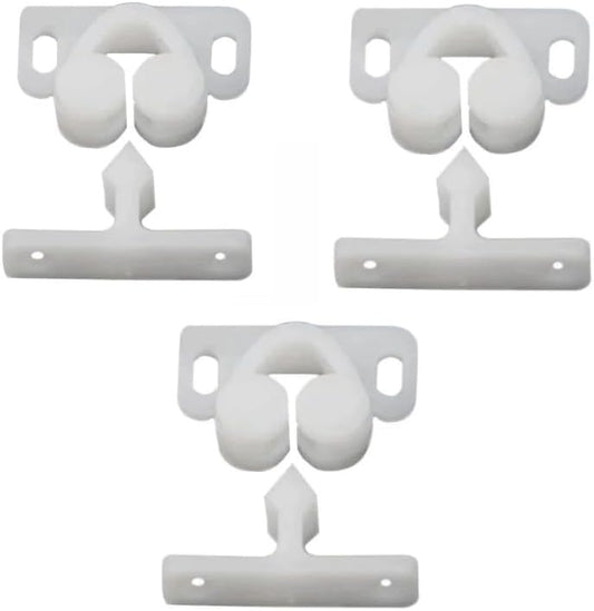 3Pcs White Marine Boat Ball Catch Door Cupboard Spring Back Plates Roller Latch Plastic Catches Cabinet Hardware, Cabinet and Furniture Door Catches