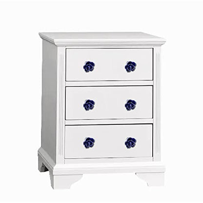 Geesatis 6Pcs Rose Decorative Knobs,Ceramic Blue Classic Cabinet Handles - style: A-Purple