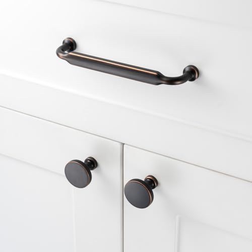 7-1/2 in Oil Rubbed Bronze Cabinet Pulls 5 Pack Footed Handles P2302 - color: Oil Rubbed Bronze, size: 7-1/2" Hole Centers-5 Pcs